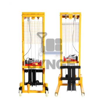 SYNGE Miniature electric hoist Pallet Stacker Small Hand Electric Forklift Manual 500 kg 1000kg Hand Pushed plug