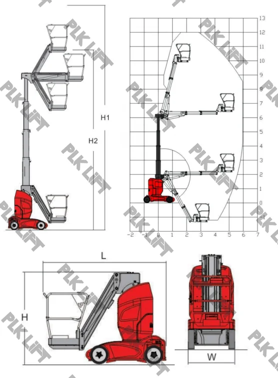 12m Automatic Mini Self Propelled Cherry Picker Lifter