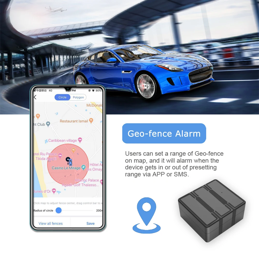 Free App Car Locator System Mini GSM Magnetic Tracker