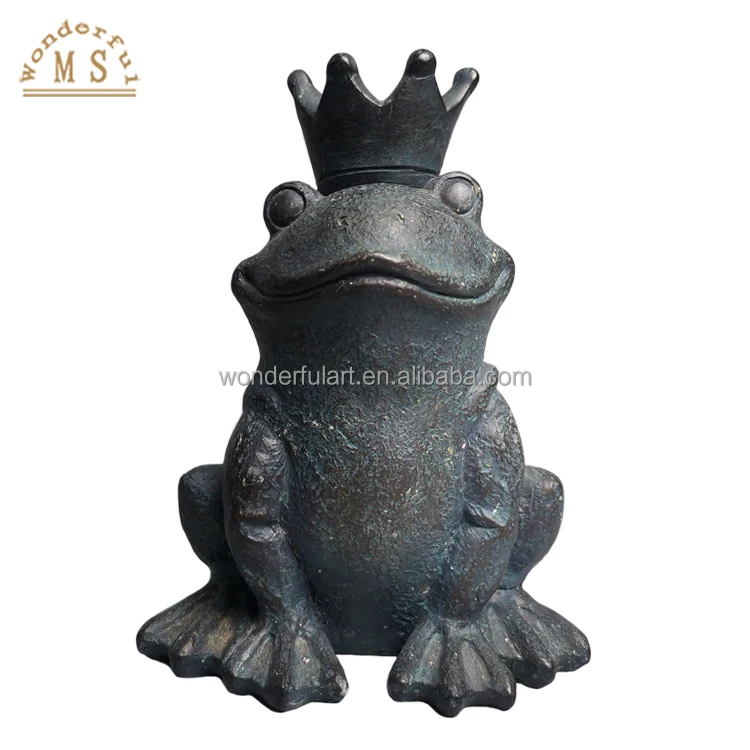 5PCS eResin Outdoor Frog Garden statue is a great addition to your backyard lawn pond Also a great gift for family and friends
