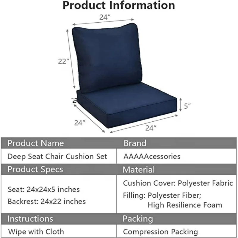 Outdoor Cojines Palets Bench Patio Seat Cushion Cover Furniture Patio