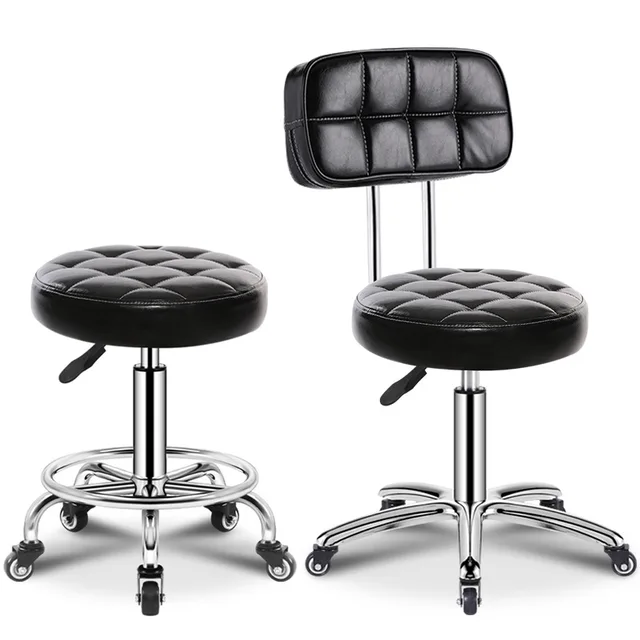 Customizable color bar stool Adjustable Height Swivel Clinic Classic Style Tattoo Spa Salon Barber Shop Stool Chair With Wheels