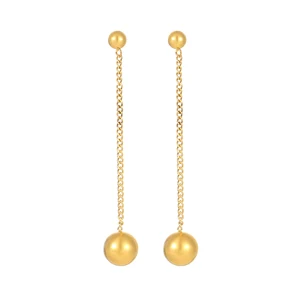 18K Gold Plated Stainless Steel Trendy Drop Tassel Earrings for Women