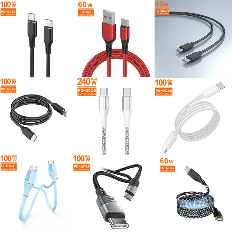 Factory Wholesale PD Fast Charging Type C USB Charger Cable 1m Smart Mobile Phone Data Cable iPhone Android Compatible