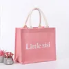 Pink jute bag