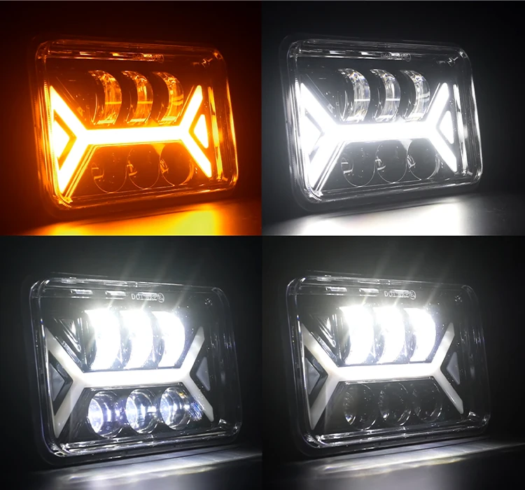 5x7 Led Headlight 55w 6000k High Low Beam Led Sealed Beam Headlamp