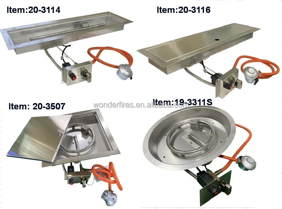 70 Cm Linear Stainless Steel Drop In Gas Fire Pit Burner Buy Gas