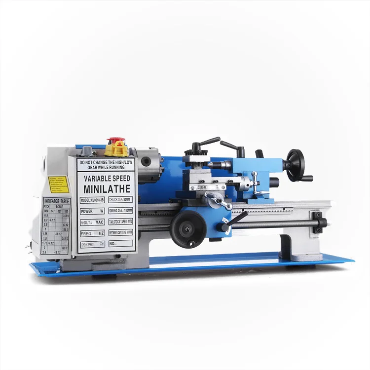 Lathe 0618 3B Procesamiento Mini Metal Torno Metal Lathe 550W Velocidad Variable Mini Lathe Machine