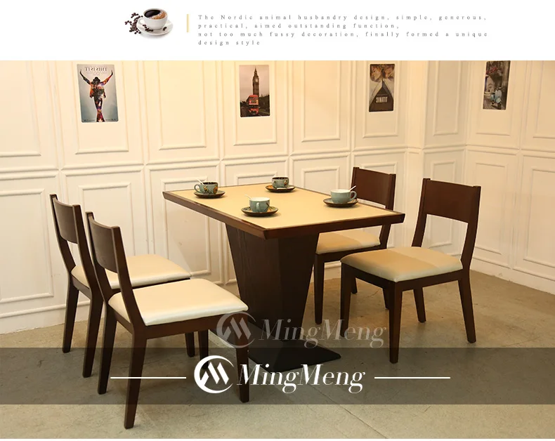 European Design Minimalism Dining Table and Chair Restaurant With Price List Dinning Table Set Restaurant