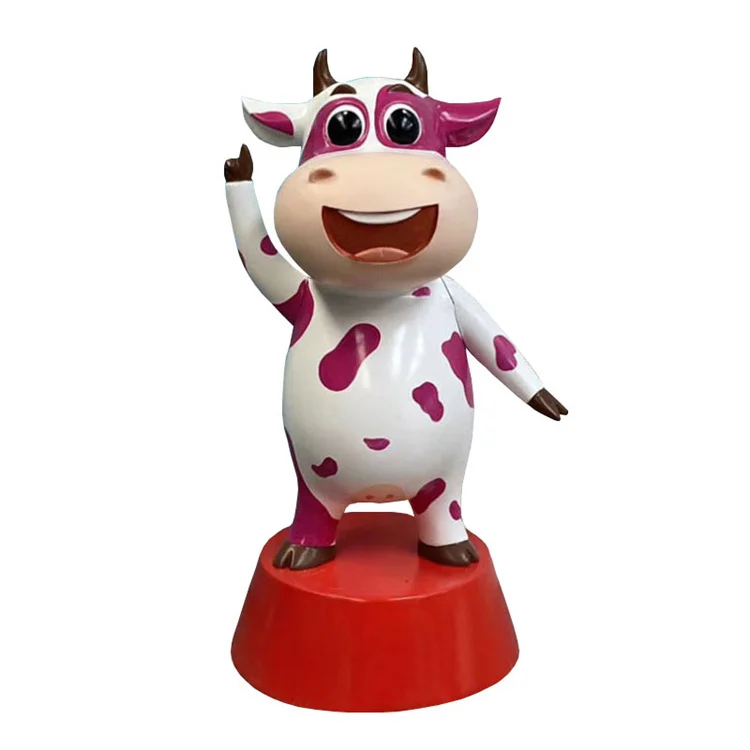Outdoor Theme Park Decoration Cartoon Animal Sculpture Oem Design Mascot  Sculpture Mall Display Fiberglass Cow Sculpture Model - Buy Cow  Sculpture,Mascot Sculpture,Cartoon Animal Sculpture Product on 