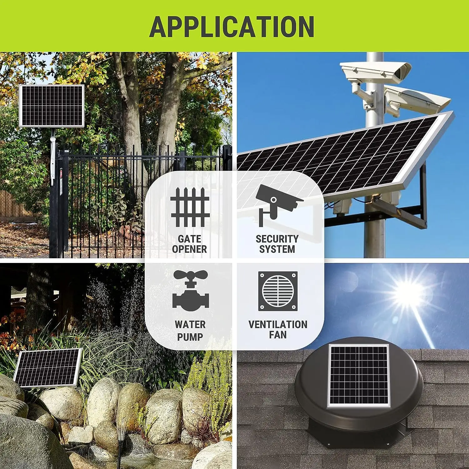 A Grade Mono Small Solar Panel 12v 18v 5w 10w 20w 30w 40w 50w 80 100w 150w Monocrystalline Mini Solar Panel for Light Fan Camera