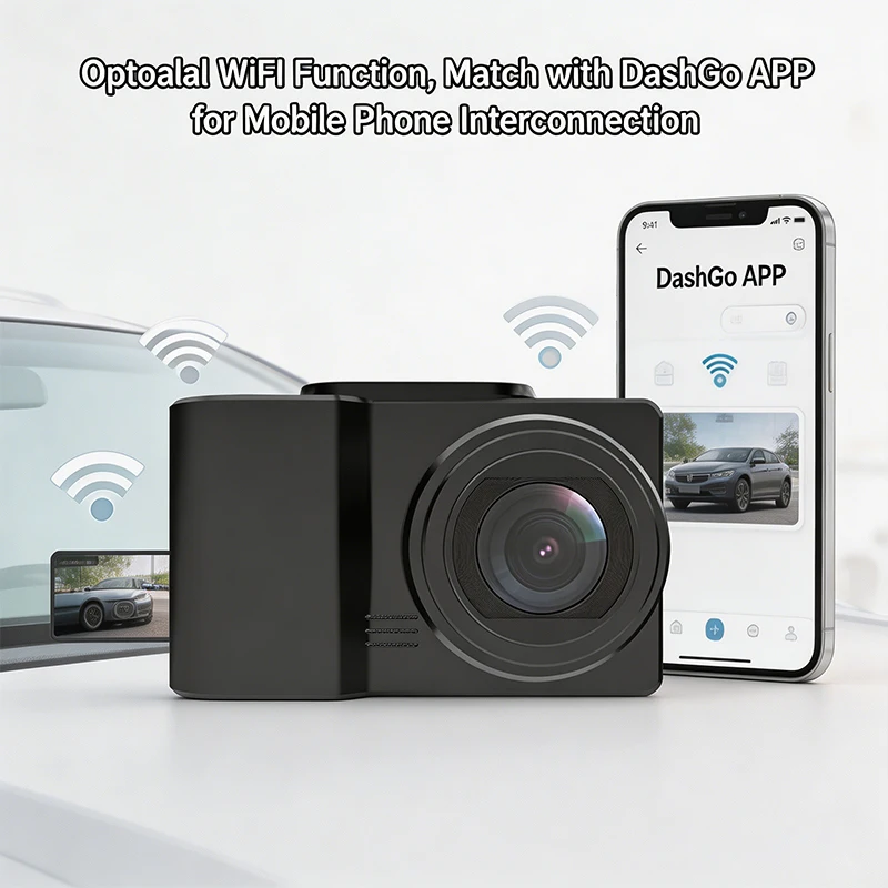 VIEVGUARB T5A Dash Cam Loop Recording G-Sensor App Control 1080P WiFi GPS Dual Lens IPS Screen Full HD