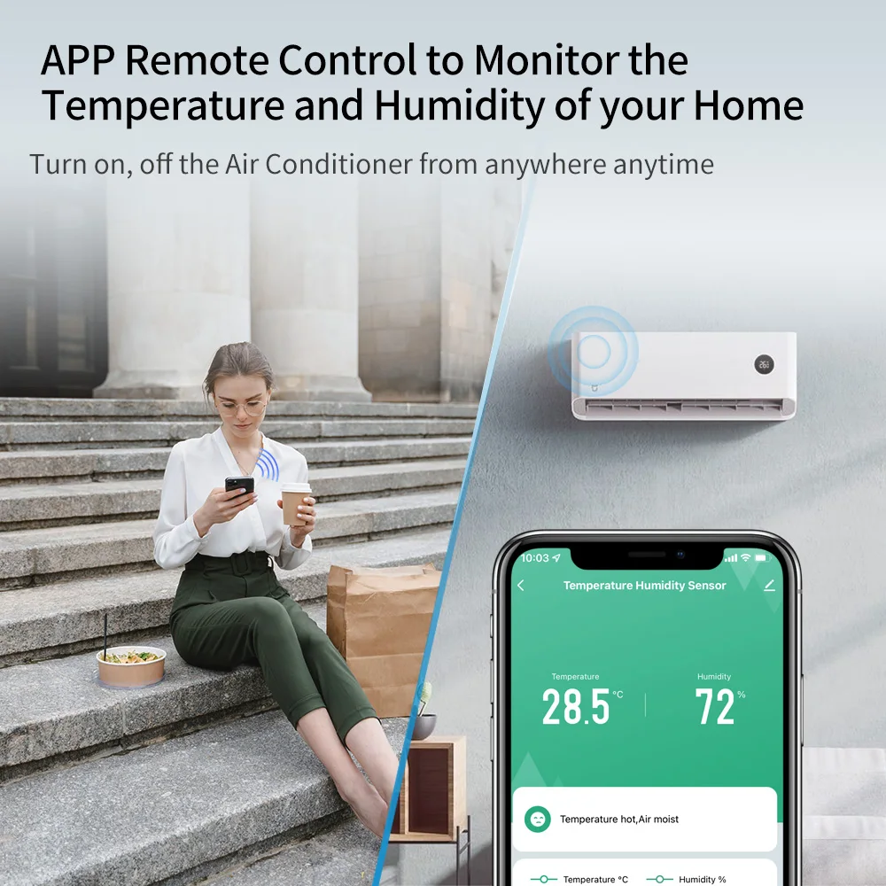 Glomarket Tuya Wifi/zigbee Universial Ir Remote With Temperature And