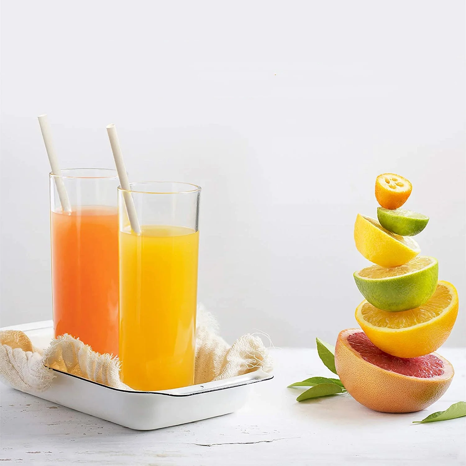 BPA-Free Corn Starch PLA Straws – Compostable Flexible Eco Non-Plastic Drinking Straws