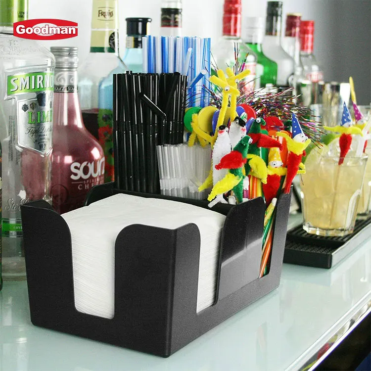 modern bar accessories bartender tools plastic straw holders dispenser bar caddy