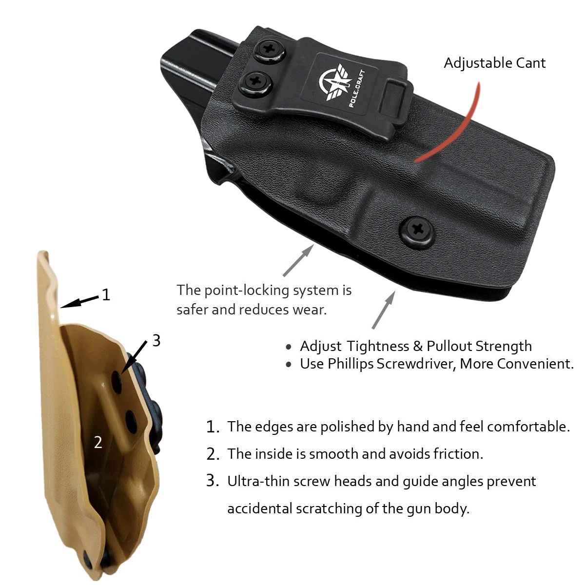 M&P 40C IWB Kydex Holster - Verdecktes Trageholster Für Smith & Wesson M&P 40C