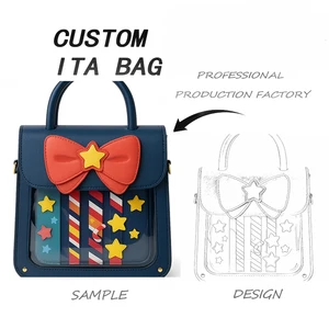 Custom Fashionable Multi-Color Bow Style Ita Bag Pu Anime Display Kawaii Ita Bag Womens Shoulder Ita Bags