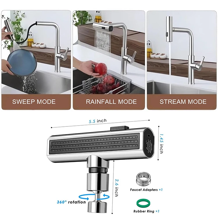 Multifunctional Faucet Adapter sink pre rinse wall mounted spring pull out kitchen tap.