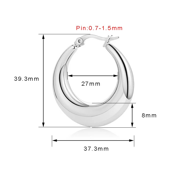 Women's Minimalist Hollow Big Gold Silver Hoops Earrings