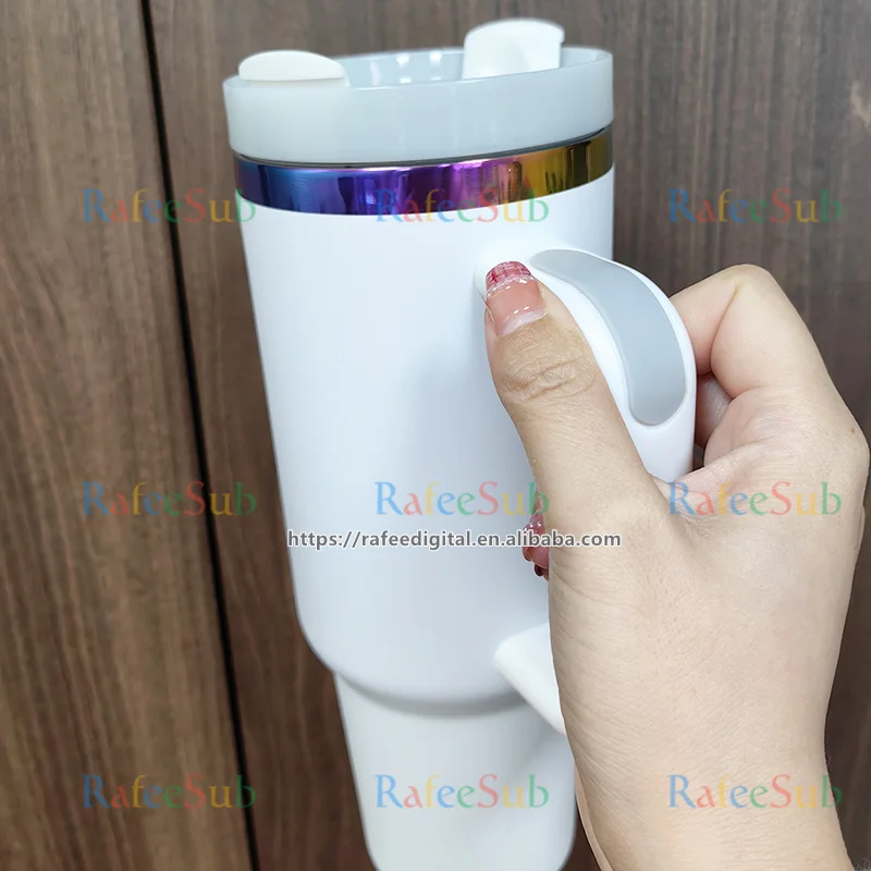 40oz 40 Oz Powder Coated Black And Rainbow Iridescent Plated Base Etch ...