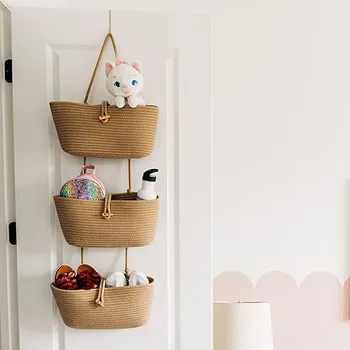 Nordic Style Storage Basket Excellent Price Cotton Rope Bathroom Storage Basket