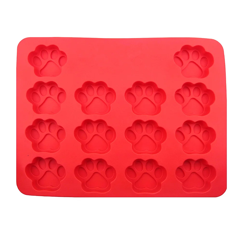 Nonstick Dog Bone Shape Cake Pan Food Grade Silicone Baking Mold Heat Resistant Dog Paw Shape Silicone Baking Pan