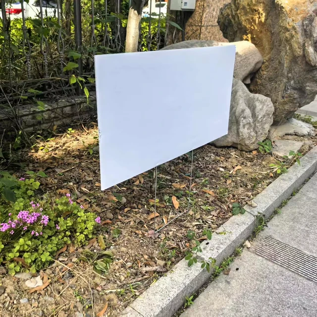 Hollow Advertising Display Board Yard Signs With Stakes Outdoor Anti-aging Uv Parking Sign Board