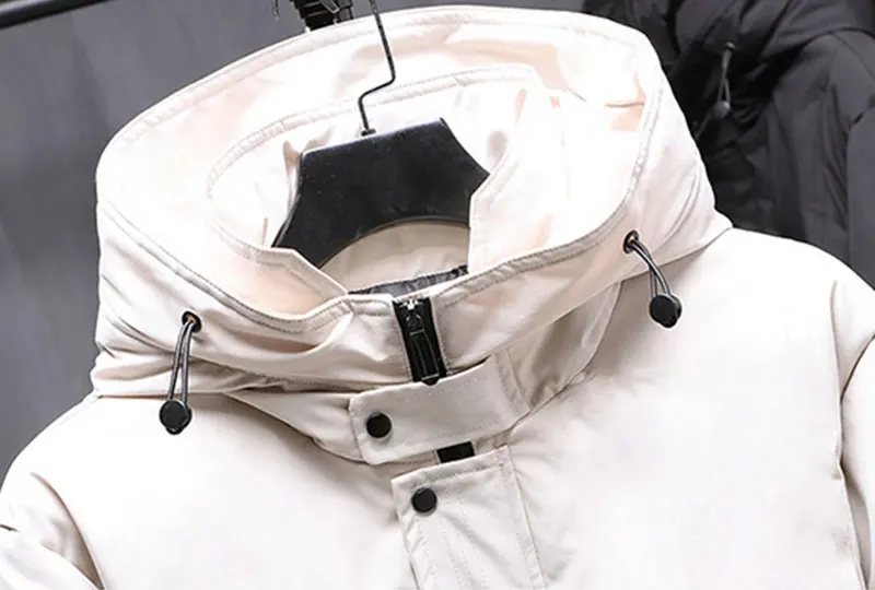 Men's Puffer Jacket For Winter Outdoor Wear With Hood_voghion.com