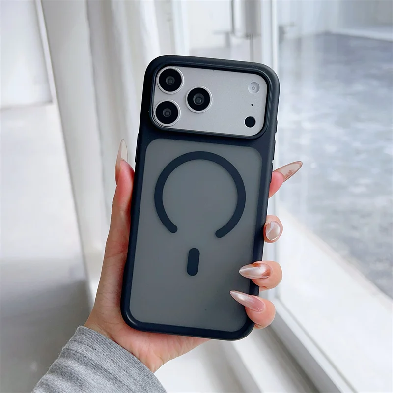 Matte Skin Feel Magnetic Case for iPhone 17 17E Air 16 16E 15 14 Plus 13 12 Pro Max Shockproof Hard PC Back Cover
