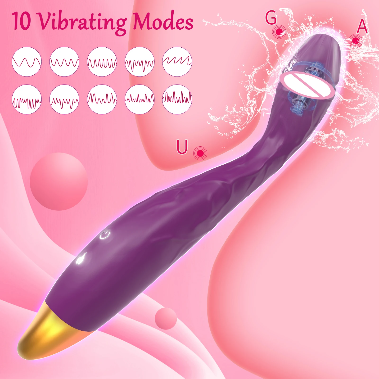 Medizinischer umwelt freundlicher wasserdichter G-Punkt-Vibrator fr  Sexspielzeug fr Frauen, Erwachsene Silikon G-Punkt Vibrator Sexspielzeug