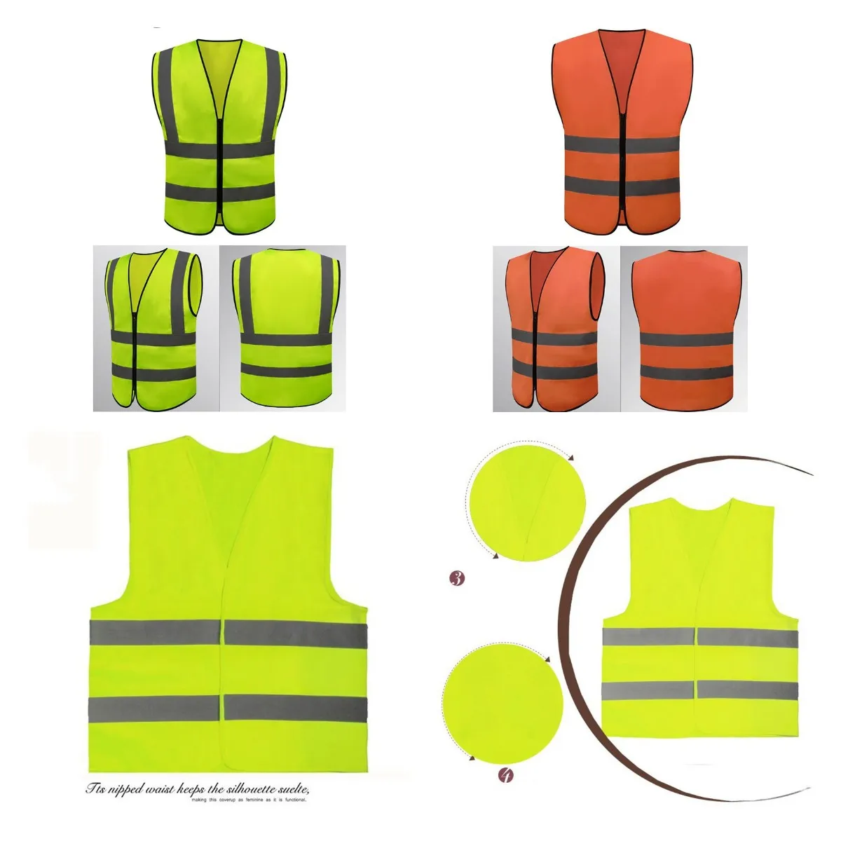 Reflective Vest Safety Vest Jacket Strip Personal Security Construction