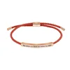 Red rope rose gold bracelet g3713