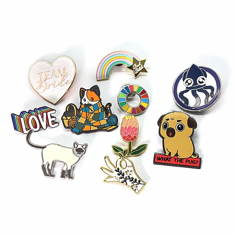 Эмалированная брошь на булавке для одежды, значок на рубашку, женская брошь на заказ от производителя, свадебная эмалированная заколка на лацкан для женщин