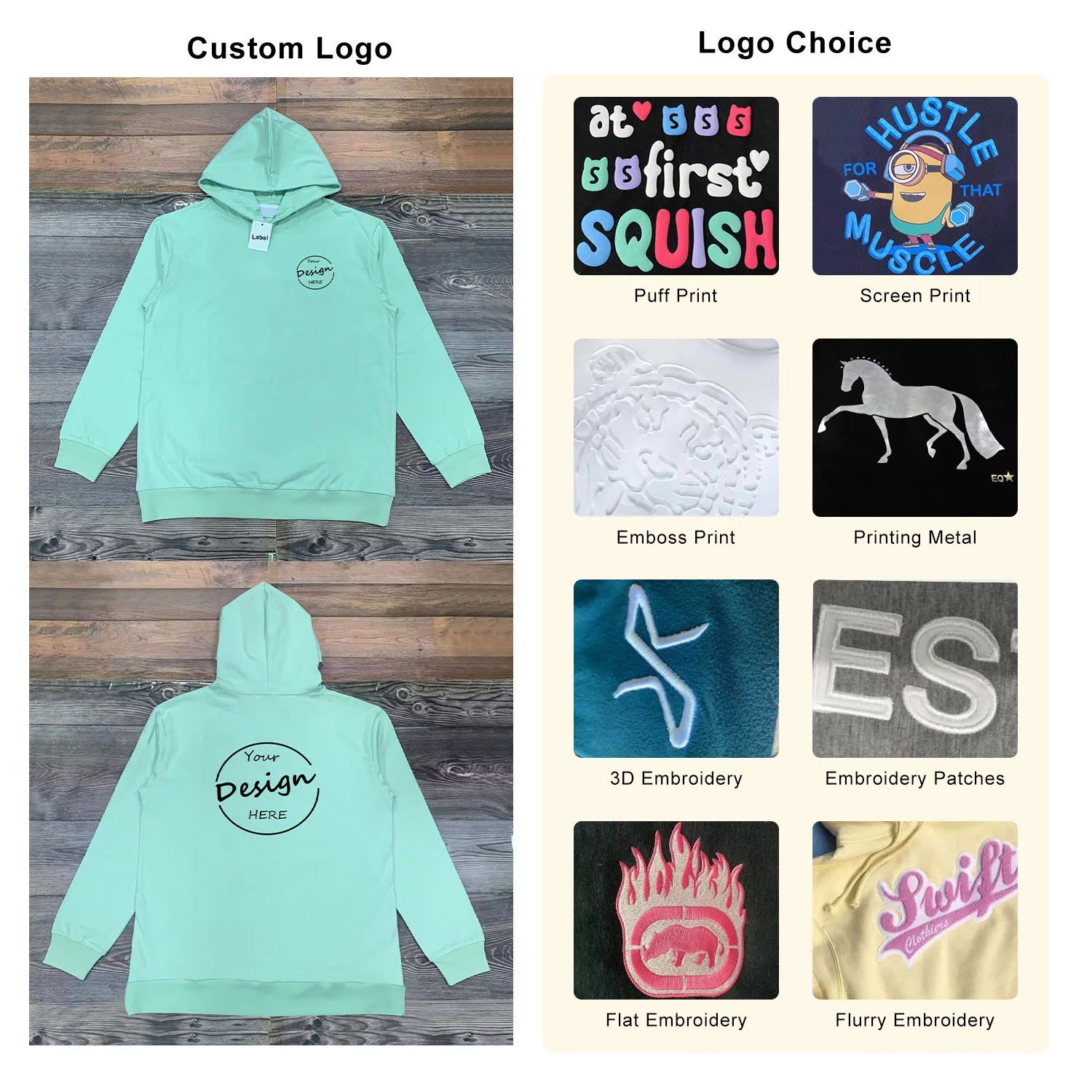 Wholesale Printed Regular Fit Casual Ribbed Hem Tshirt Hoody Men Long Sleeve T Shirt with Hoodie Cotton