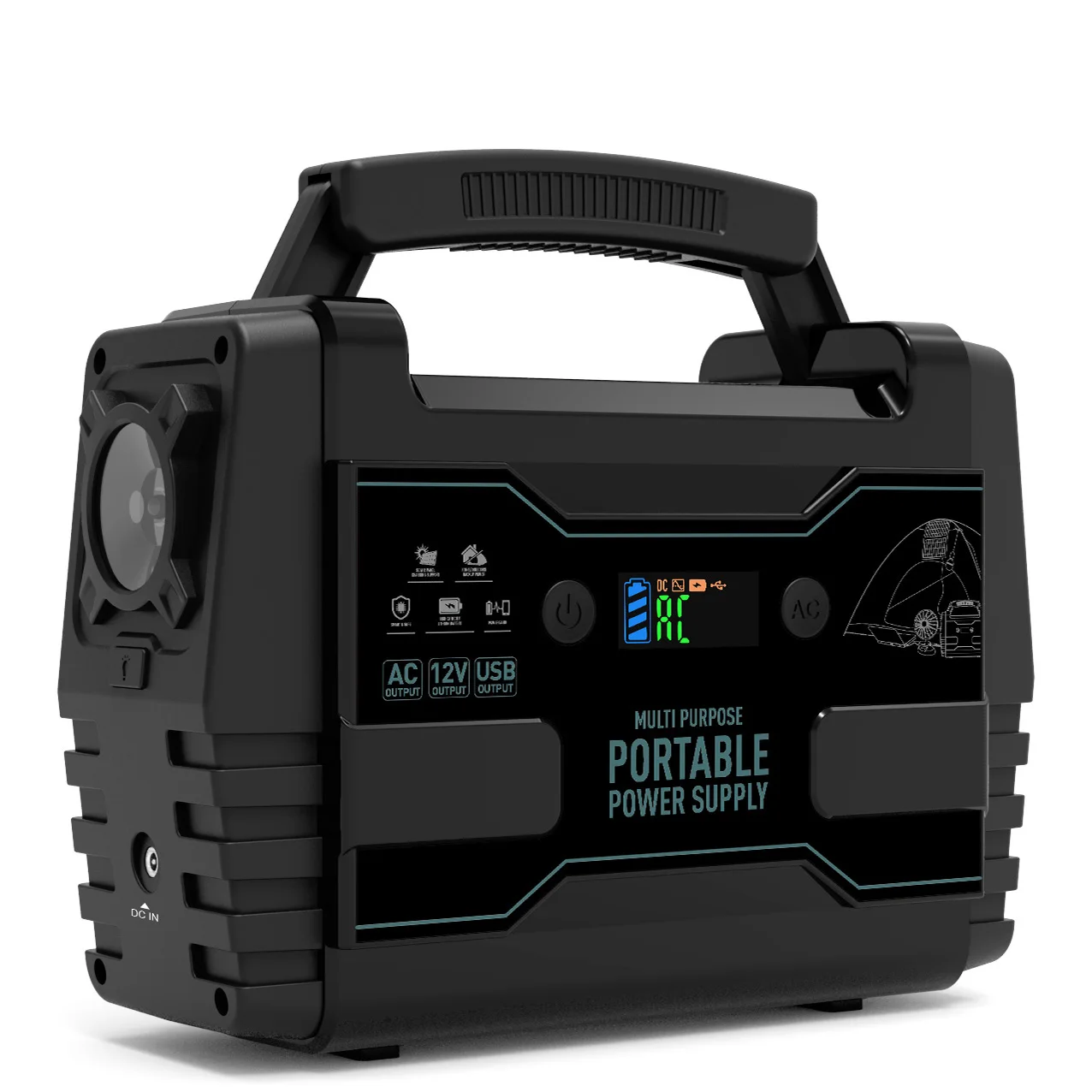 155Wh 42000 мА/ч, 150 Вт Кемпинг солнечные генераторы литиевая батарея питания с 110V/200W AC Розетка светодиодный фонарик