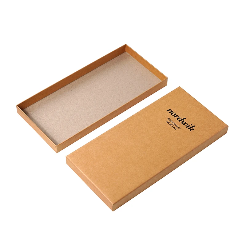 Handmade High-End Kraft Paper Rigid Boxes 2mm Thickness Custom Stylish Knife Packaging for Kitchen Use
