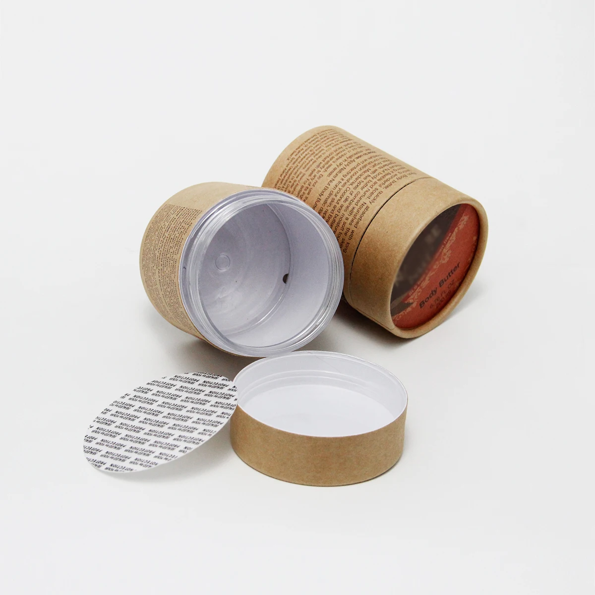 Body Butter Cosmetic Cream Jar Paper Packaging Tube Screw Lid Paper Tube