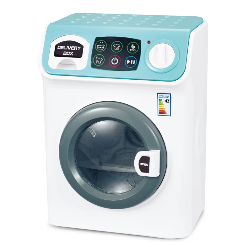 Mini Machine à Laver Jouet 1:12 – Tambour Rotatif, Couvercle Ouvrant, Rechargeable, Pour Poupées