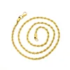 Cadena giratoria de acero inoxidable dorada de 3 mm x 61 cm