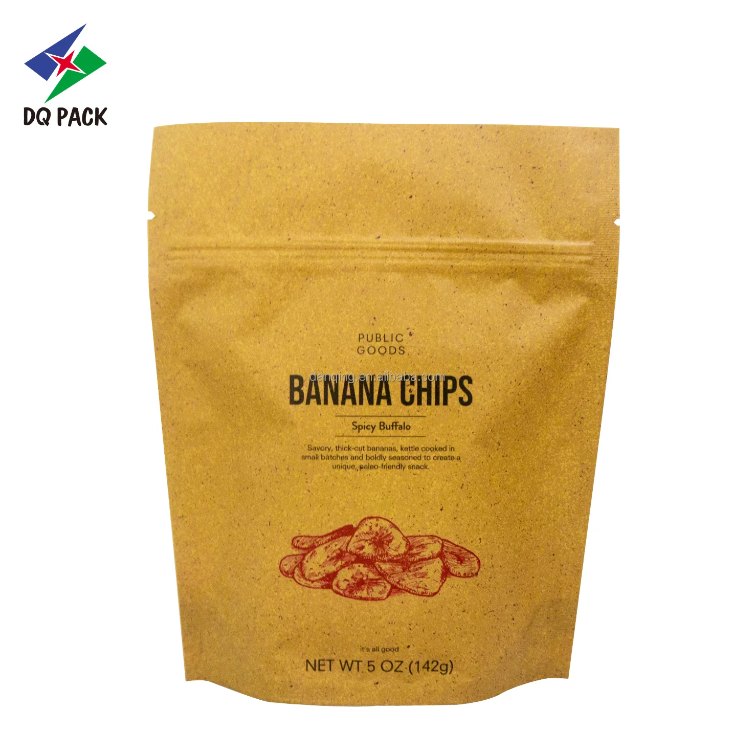 DQ PACK China Dried Banana Chips Snack Food Packaging Bag