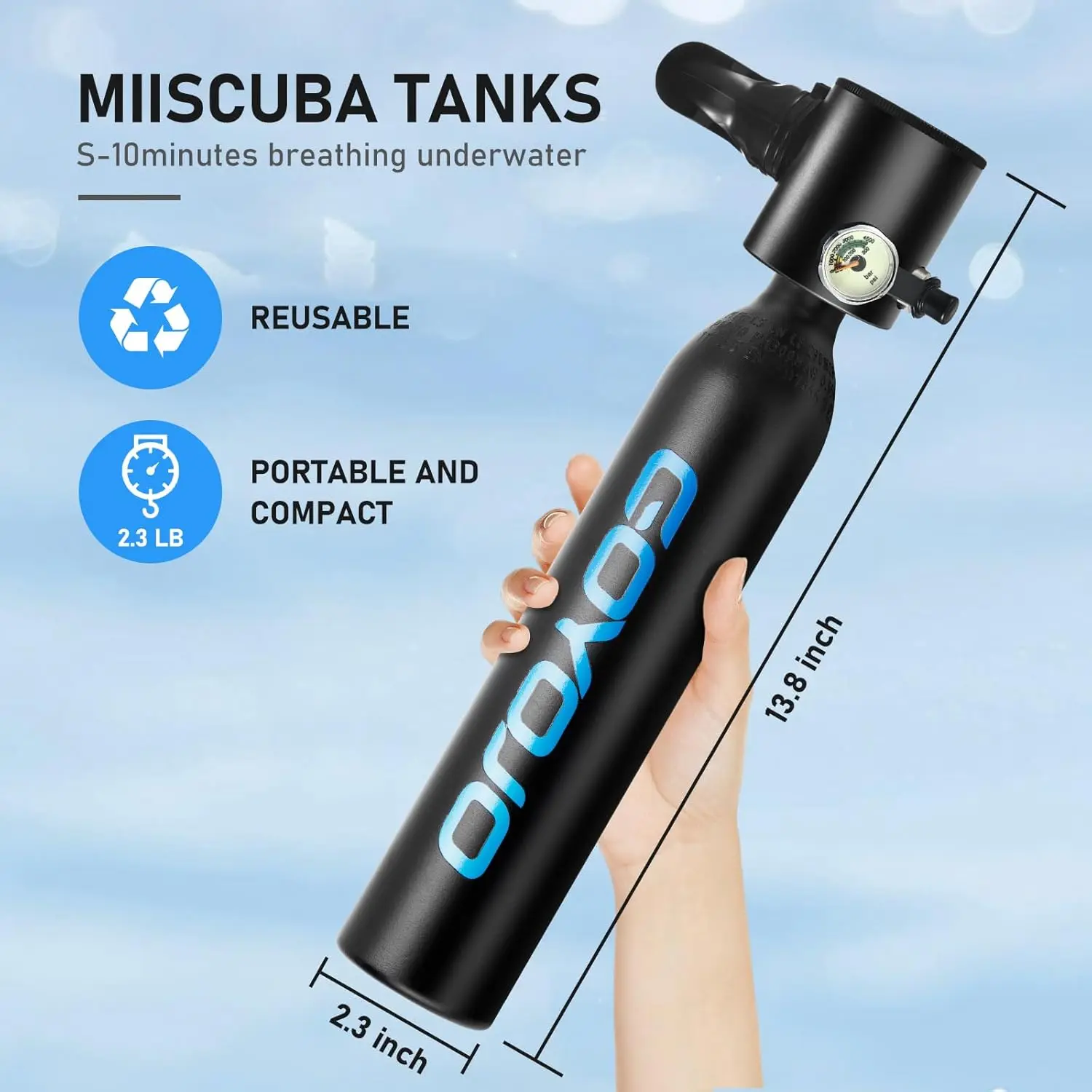 GOYOJOスキューバタンク0.5Lミニダイビング器材水中ブレスシステム 