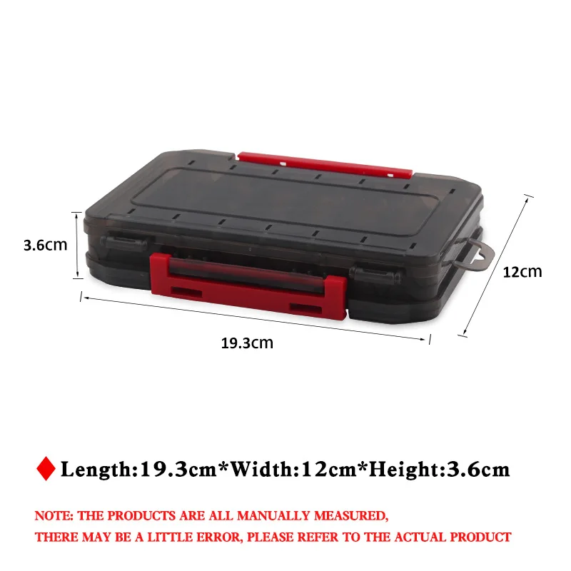 Luya Bait U-shaped double-sided storage box plastic material buckle design 19.3cm186g fishing gear accessory box