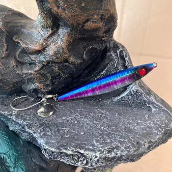 Iron Plate Bare Board 40g 60g 80g Rotating Sequin Single Hook Luminous Slow Shake Fast Pull Spanish Mackerel Fishing – Hooks – view 2