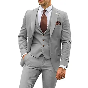 Europe United States Slim-Fit Men's Three-Piece Best Man Banquet Dress Single Breasted Plus Size Feature for Bridegroom Groom