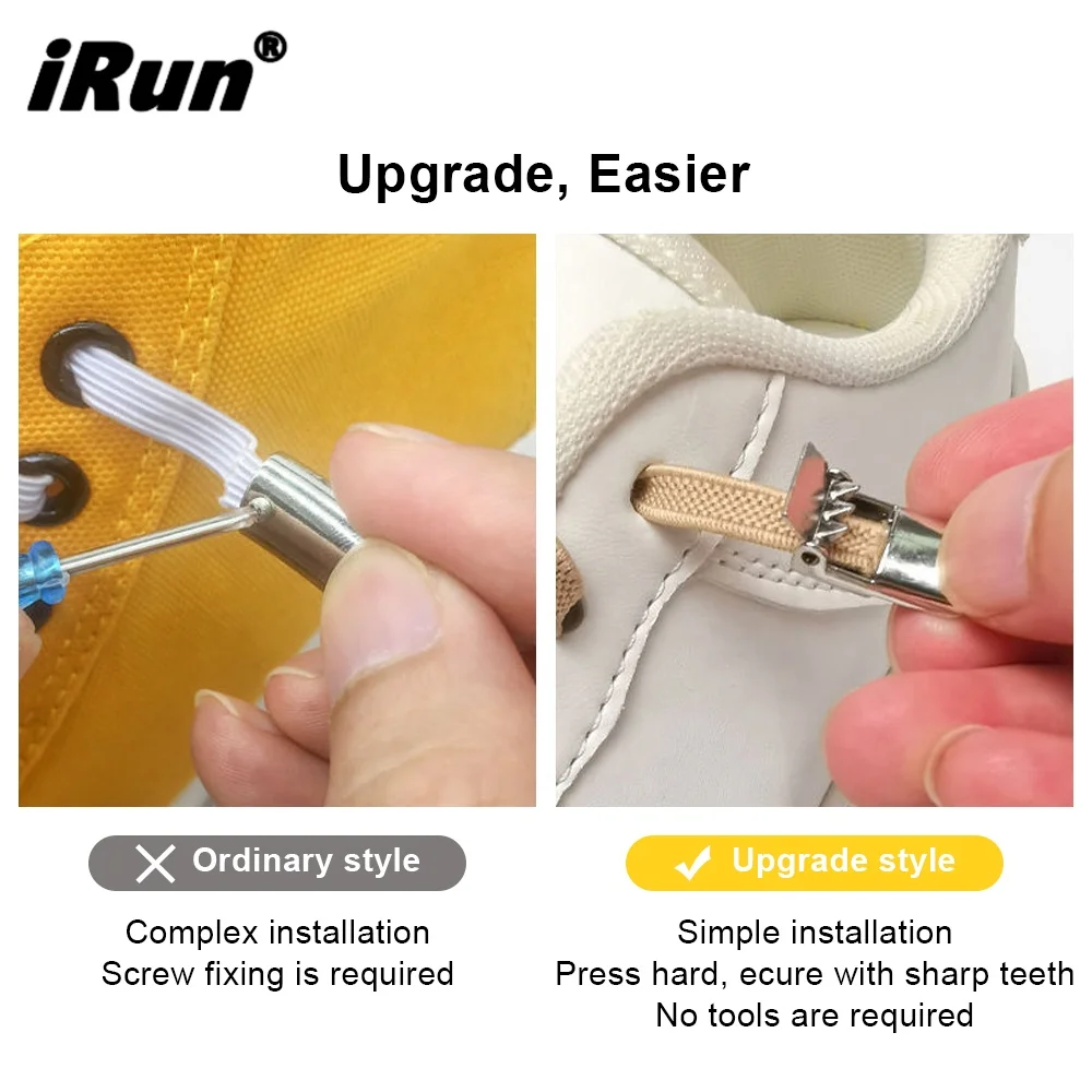 Эластичные ленивые Металлические Магнитные фиксирующие шнурки iRun эластичные магнитные для