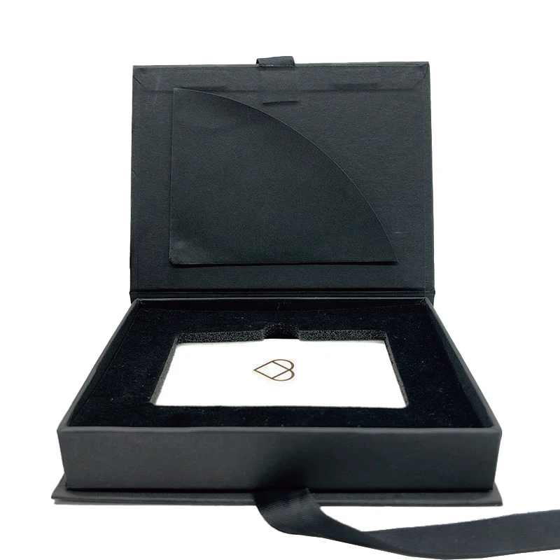 Custom Printing Logo Credit Card Box Packaging Sliding Paper for Envelope Gift Business Card Sleeve Pulling Credit Card Gift Box