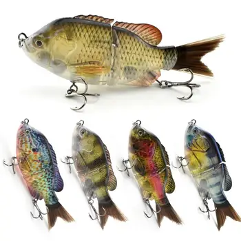 CHEERY Swimbait with Fiber Tail Lifelike Gliding Action ABS Hard Plastic Body Fishing Lure for Ocean Boat & River Use – Soft Lure – view 5