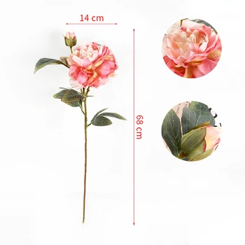 Artificial Silk Flowers Realistic Roses Bouquet Long Stem for Home Office Wedding Decoration Party