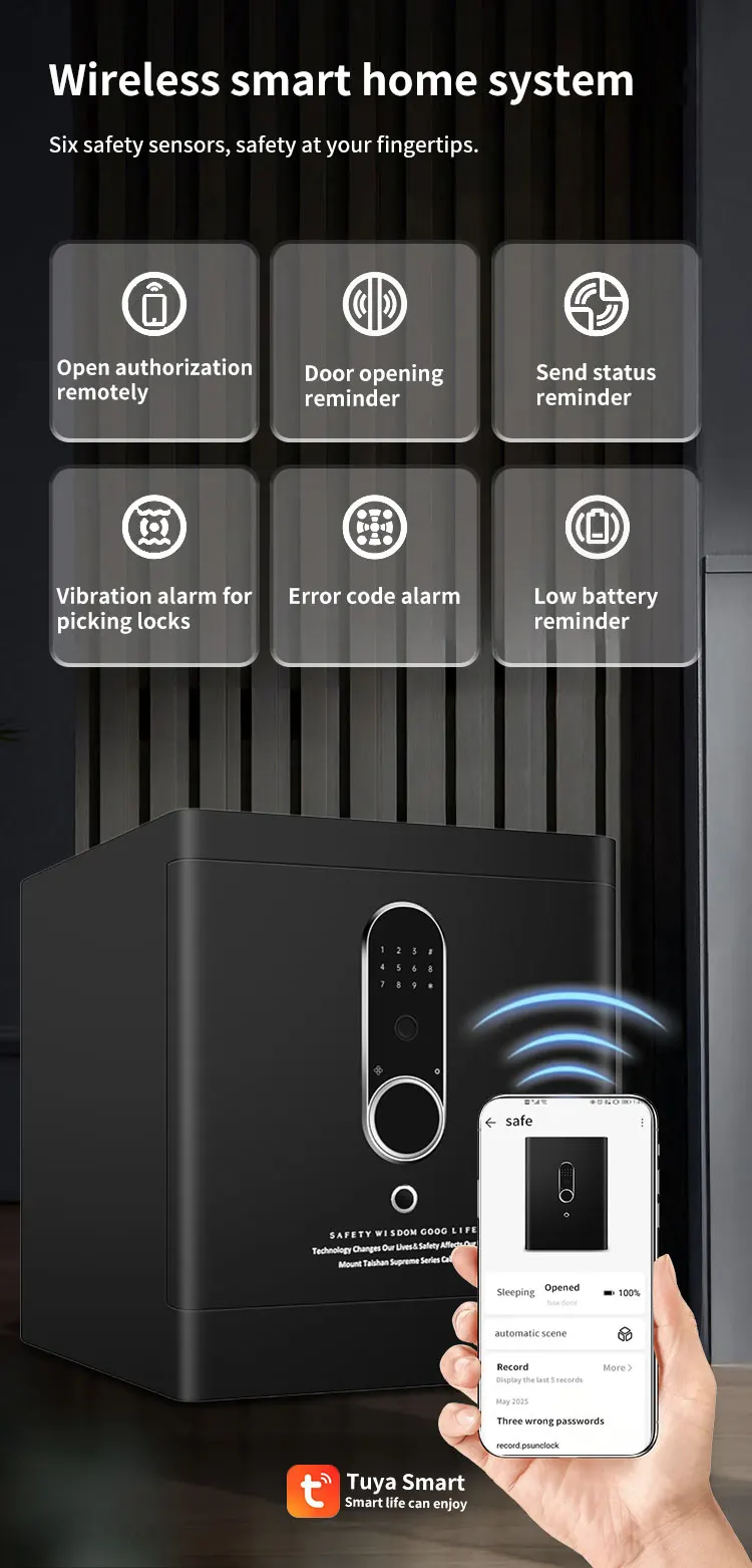 CEQSAFE Safe for Household and Office Use Intelligent Anti-Theft Feature Safe with TUYA APP WIFI Password supplier