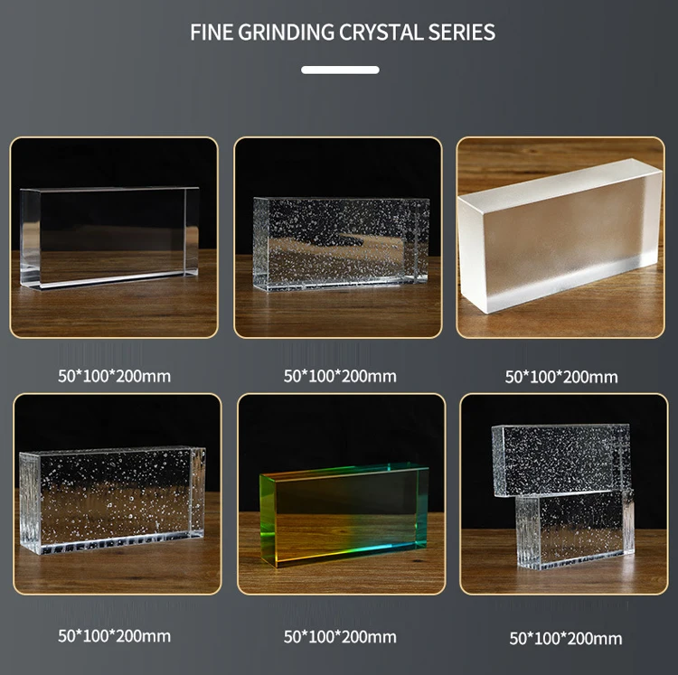 New Products Home House Decoration Transparent Colors Hot Melt Solid Glass Crystal Brick factory